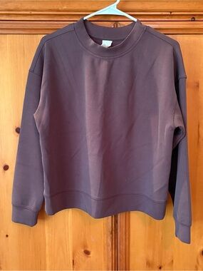 all in motion Ribbed Scuba Crewneck Sweatshirt - Brown